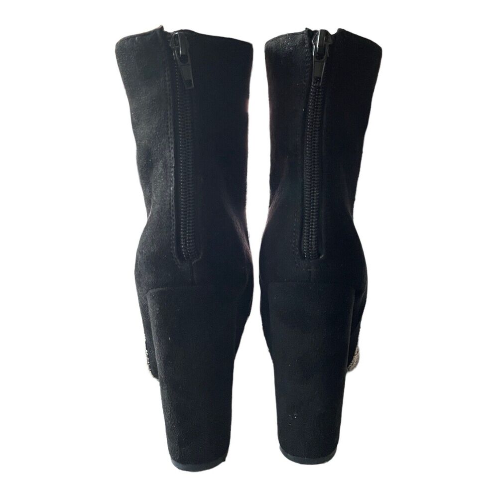 Karin Natural Snake And Black Two-Tone High Heel‎ Booties Size 8.5 - Picture 4 of 9